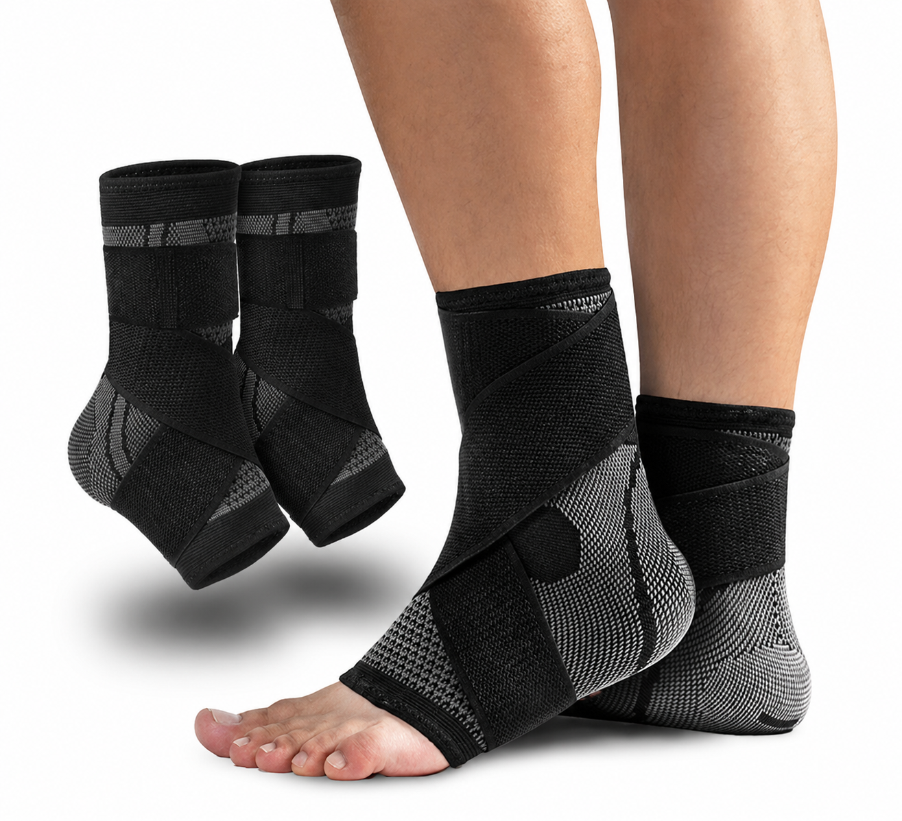 AnkleGuard™ Everyday Support Sleeve with straps