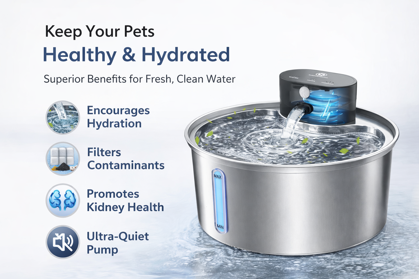 🐾 FreshFlow Automatic Pet Water Fountain for Cats & Dogs + 50% Off Storewide + Today Only