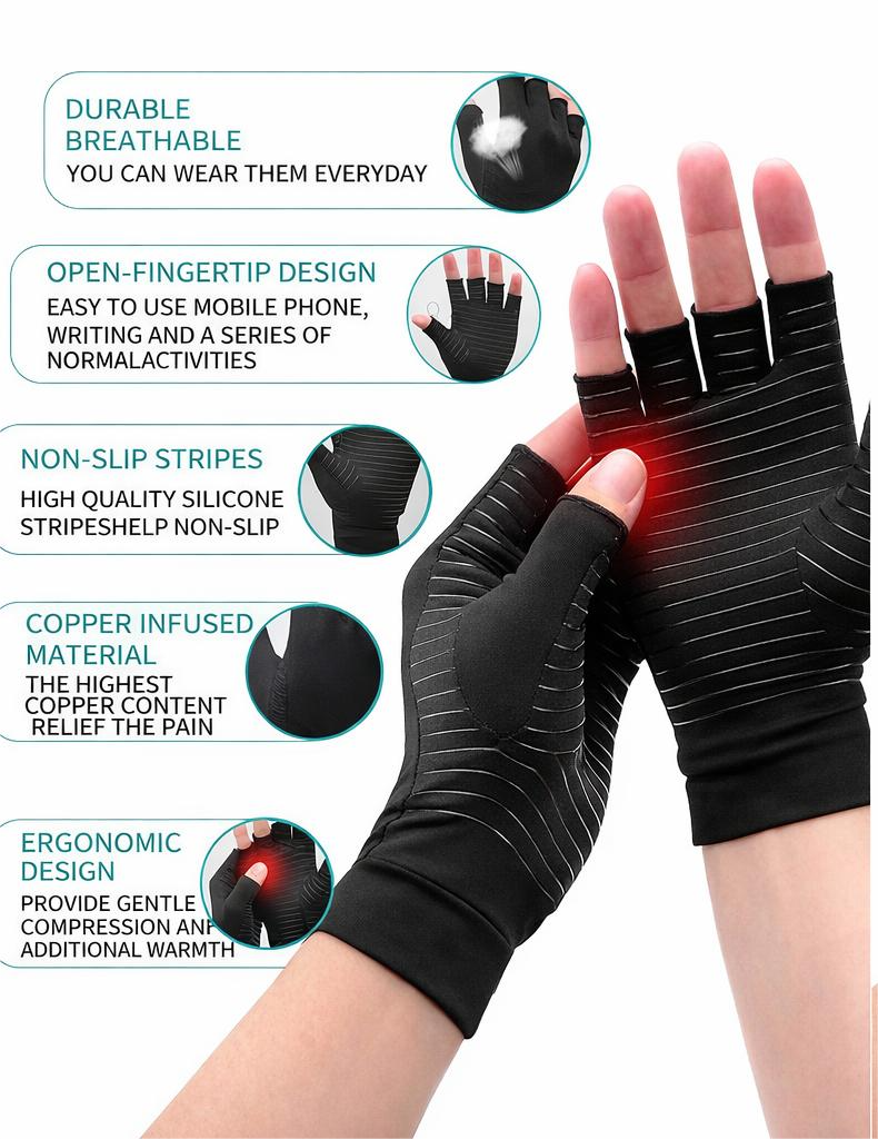 Comfort Fit™ Copper Compression Gloves