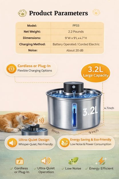 🐾 FreshFlow Automatic Pet Water Fountain for Cats & Dogs + 50% Off Storewide + Today Only