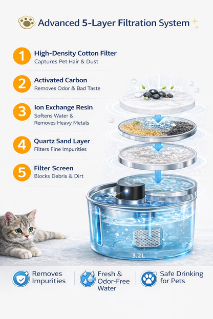 🐾 FreshFlow Automatic Pet Water Fountain for Cats & Dogs + 50% Off Storewide + Today Only