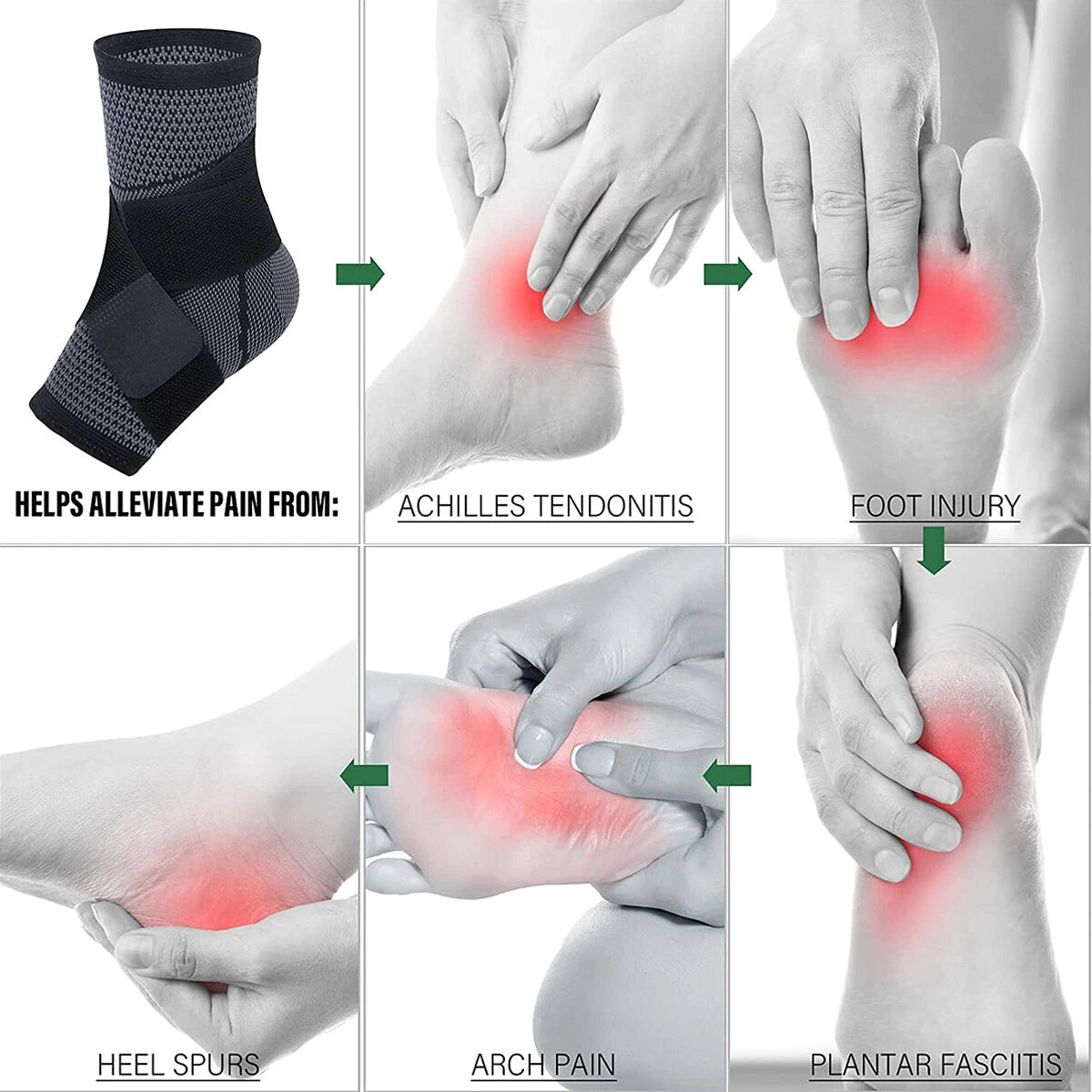 AnkleGuard™ Everyday Support Sleeve with straps